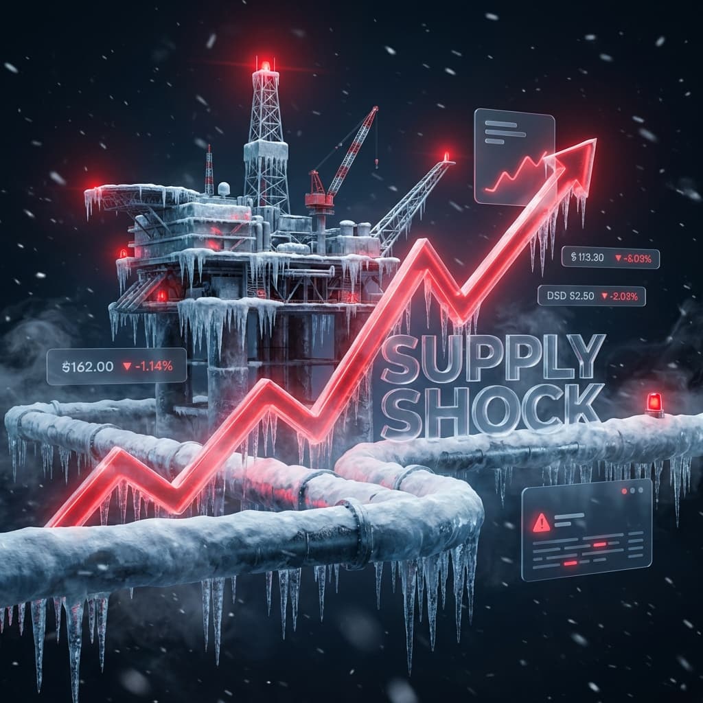 북미 한파, 시장 강타... 유가 4%대 급등